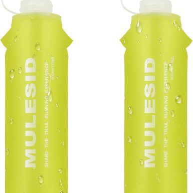 Soft Flask Running Bottles Collapsible Water Bottle Foldable for Traveling Running Vest Collapse Hydration TPU 500ml for Runner (500ml/16.9oz- Pack of 2)